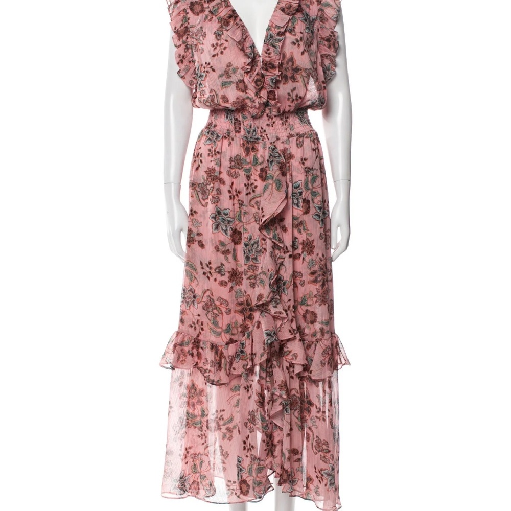 Misa Los Angeles Pink Floral Maxi Dress